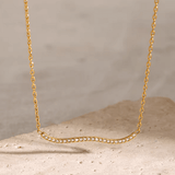 Χρυσό κολιέ με πέτρες ζιρκονίου 18K Gold Plating