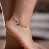 Moon and Star Anklet ROSE GOLD